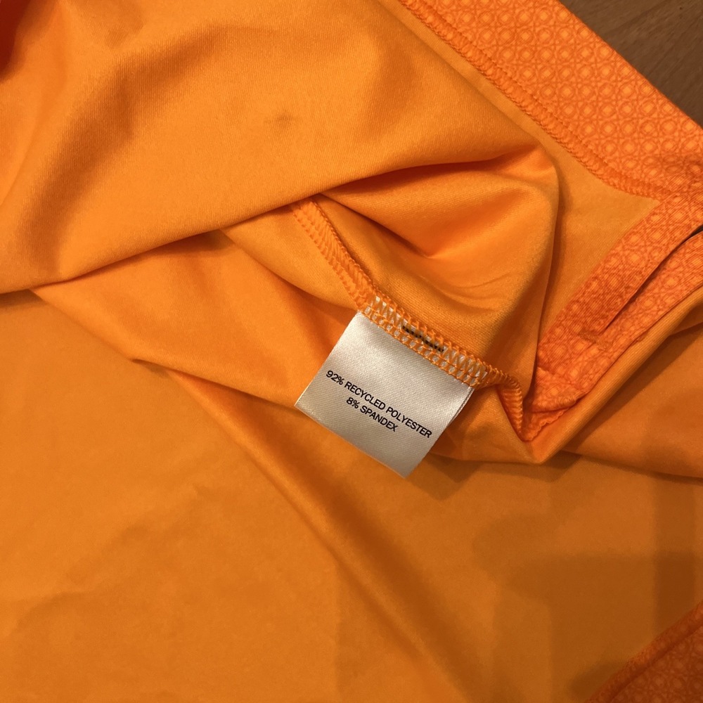 Peter Millar Summer Comfort Tesseract Geometric Golf Polo Orange Men's Large - Picture 6 of 8